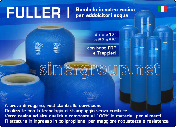Fuller Addolcitori acqua Bombole vetro resina base FRP Treppiedi